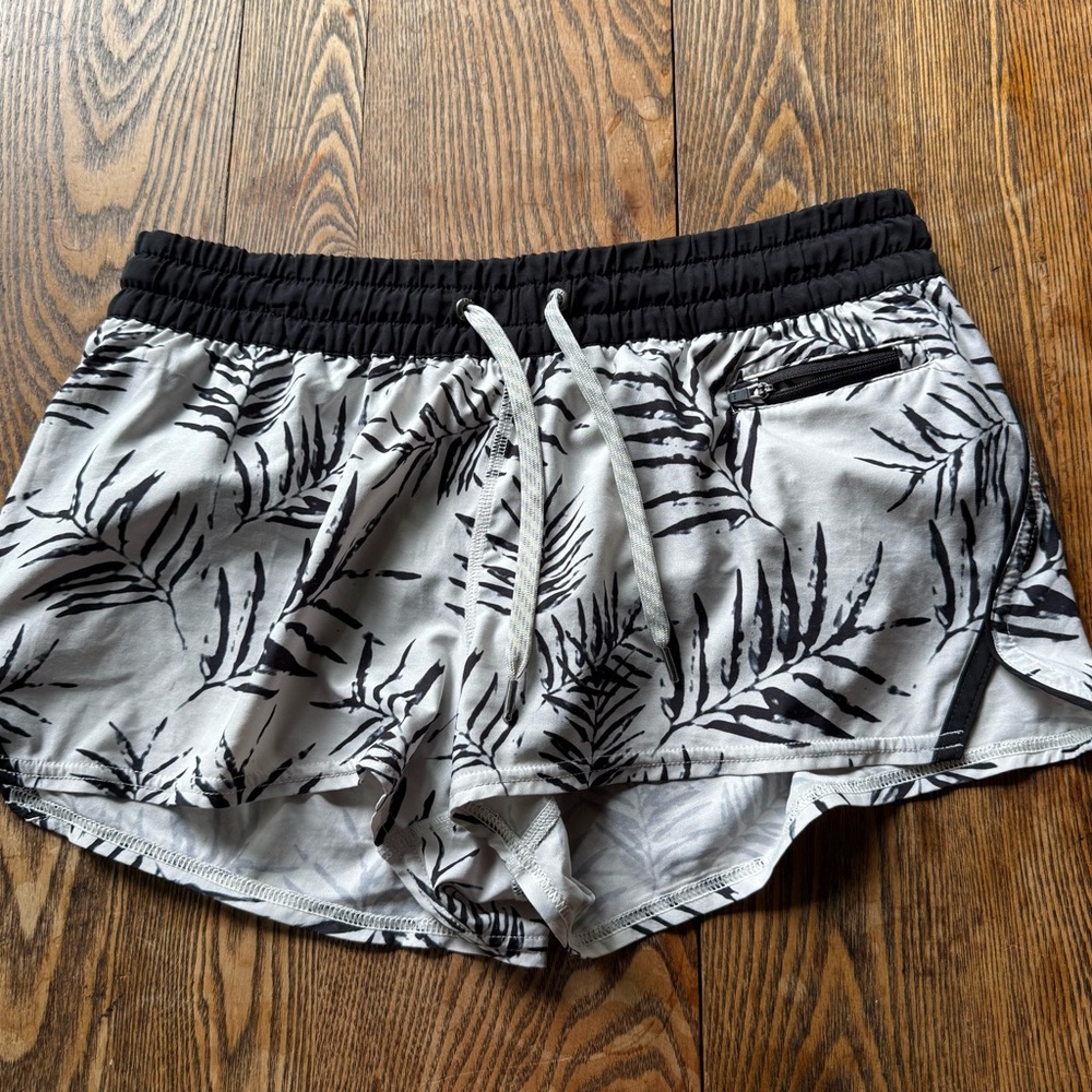 Vuori Black and White Athletic Shorts Lightweight Performance